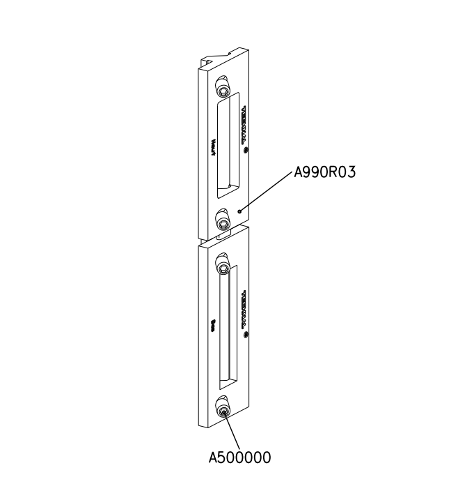 T1279 - Gâche porte TECHNAL gamme TEC/PE
