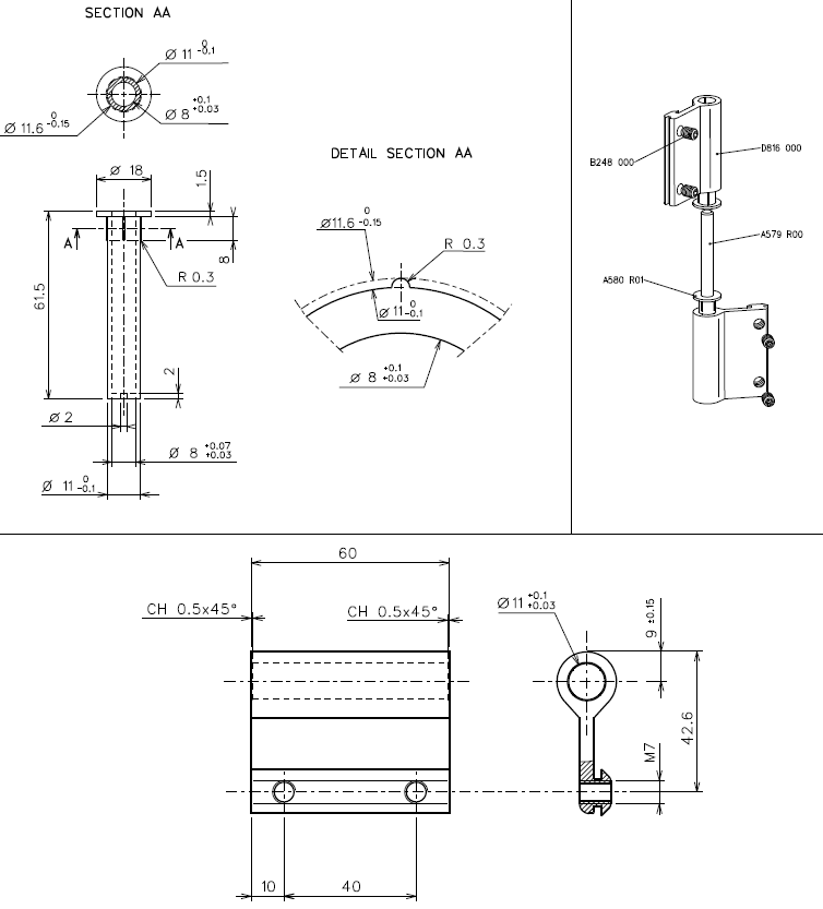 T1632 - Ensemble paumelle TECHNAL gamme PE
