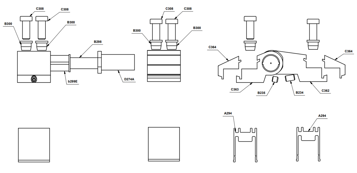 T1635 - Paumelle porte lourde TECHNAL gamme PL