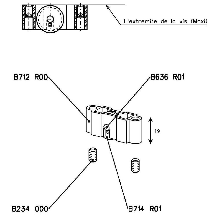 T1901 - Roulette simple TECHNAL gamme GE