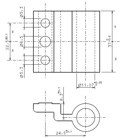 T2851 - Paumelle inférieur TECHNAL gamme PPm