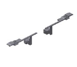 T3221 - Ensemble renvoi de crémone TECHNAL gamme TOPAZE PB