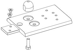 T7939 - Platine pivot TECHNAL gamme PH