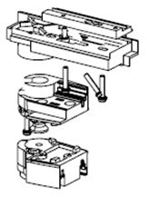 T7952 - Crapaudine gauche en poussant TECHNAL gamme PH