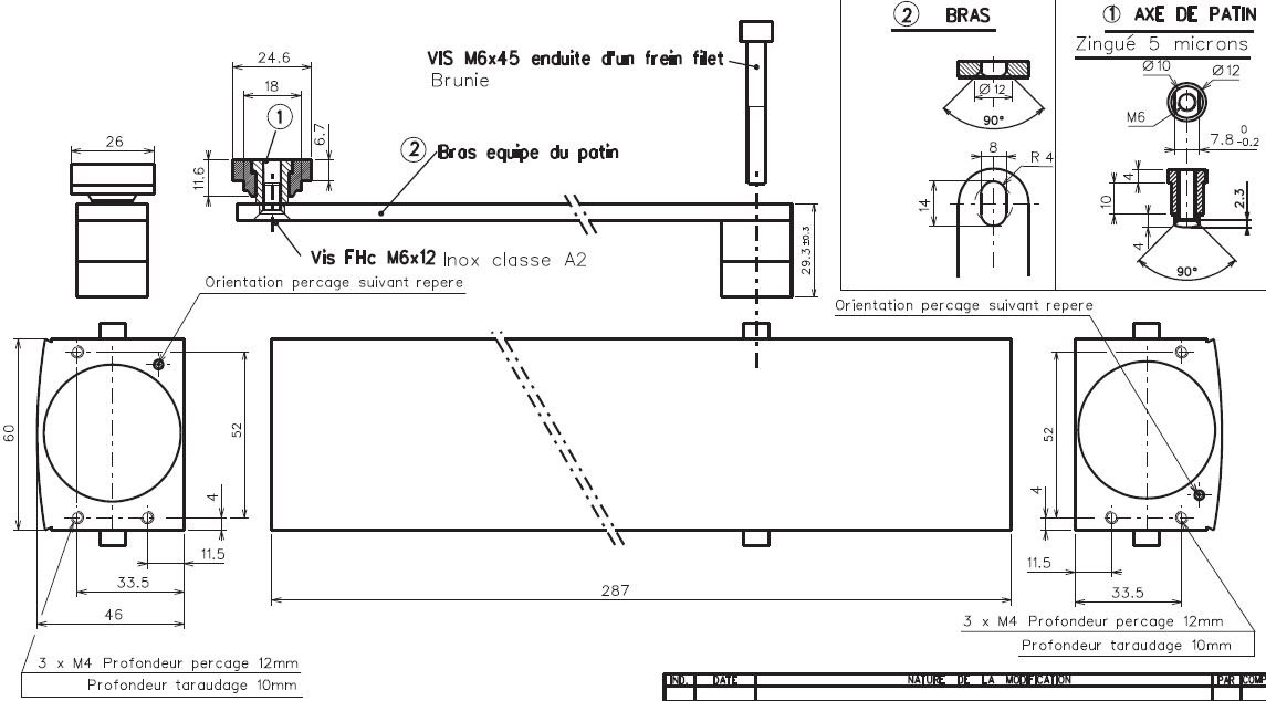 T7975 - Ferme porte intégré ouverture extérieur TECHNAL gamme PH