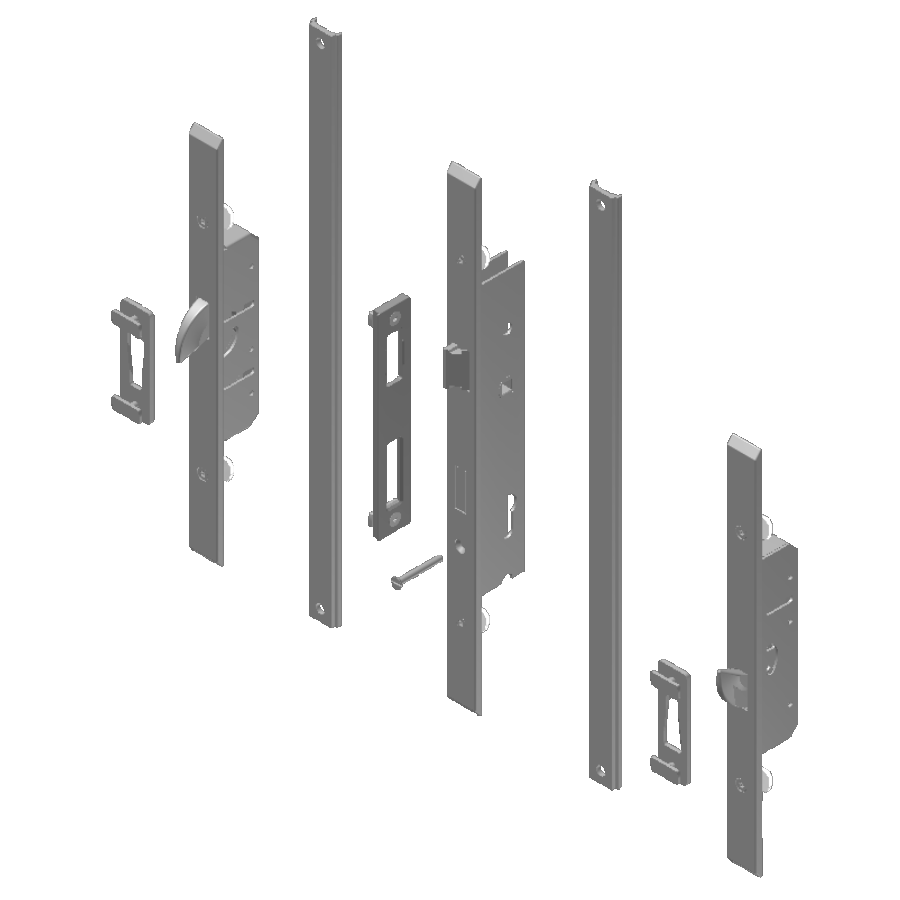 T920011 - Kit serrure 3 points sans relevage TECHNAL gamme SOLEAL PY