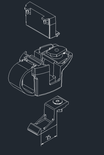T960007 - Loqueteau à soufflet TECHNAL gamme SOLEAL FY