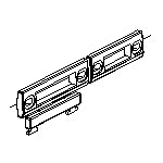 TCP004 - Gâche de serrure TECHNAL gamme PX