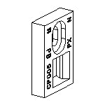 TCP005 - Gâche haute TECHNAL gamme PX