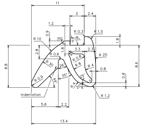TJF012 - Joint de vitrage 3-7mm TECHNAL gamme TOPAZE FB