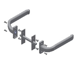 T1060 - Poignée béquille double TECHNAL gamme TOPAZE PB