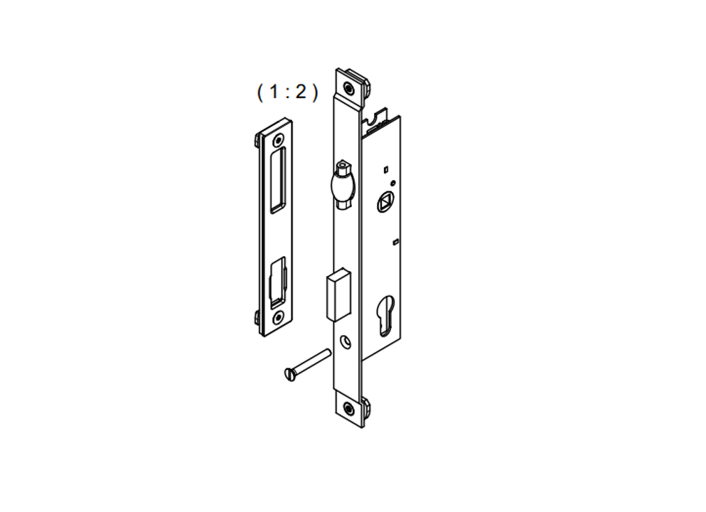 T920002 - Serrure 1 point à rouleau TECHNAL gamme SOLEAL PY