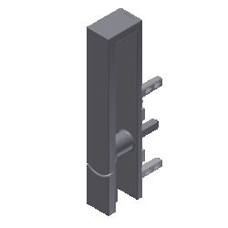 TGY3606 - Poignée design droit TECHNAL gamme SOLEAL GY