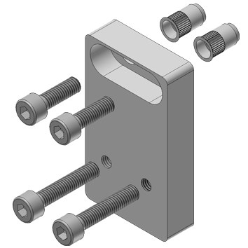 TGY3640 - Cale pour verrou à clé TECHNAL gamme SOLEAL GY
