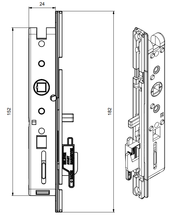TGY3700 - Fermeture 1 point TECHNAL gamme SOLEAL GY