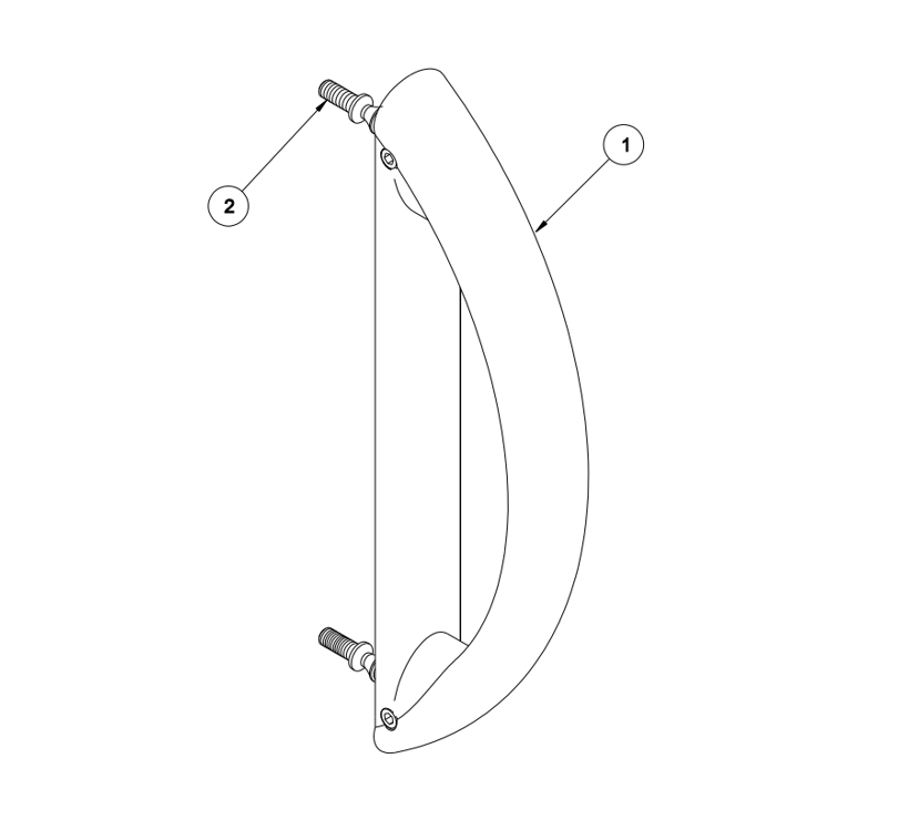 TKG030 - Poignée de tirage simple TECHNAL gamme GB