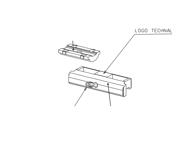 T3137 - Gâche haute et basse TECHNAL gamme TOPAZE FB