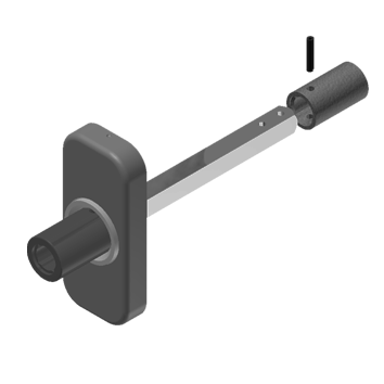 T940085 - Crémone carré pompier 55 TECHNAL gamme SOLEAL FY55