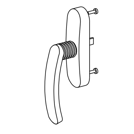 T3254 - Crémone réversible (1 fourche) TECHNAL gamme FB