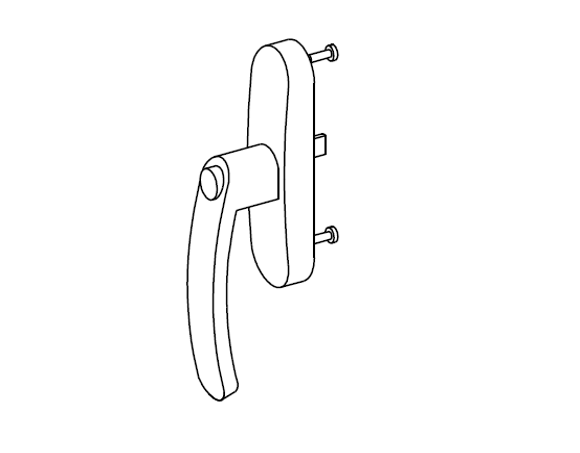 T3279 - Crémone à clé réversible OB (1 fourche) TECHNAL gamme FB