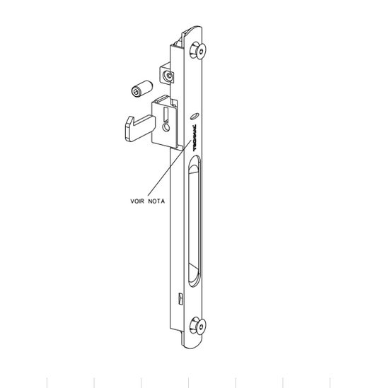 T3060 - Fermeture simple coquille TECHNAL gamme TOPAZE GB