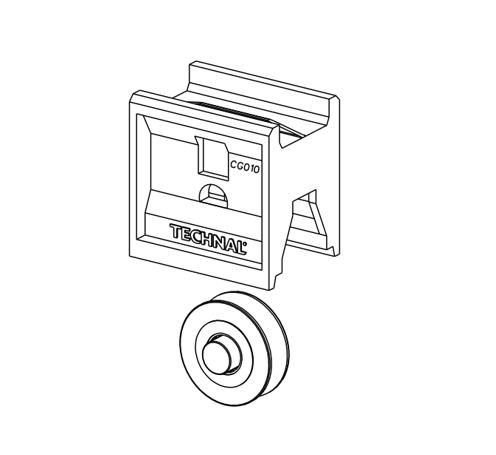 TCG010 - Roulette simple TECHNAL gamme GX