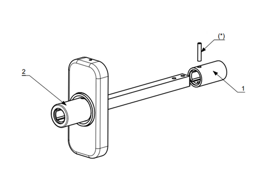 TFY3704 - Crémone carré pompier 65 TECHNAL gamme SOLEAL PY65
