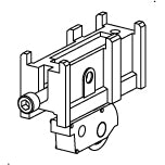 TCG015 - Roulette simple réglable TECHNAL gamme GX