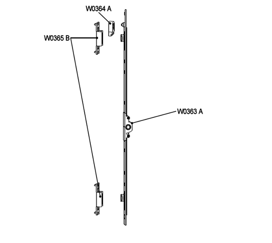 TKG024 - Fermeture 2 points TECHNAL gamme GTs